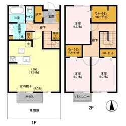 BLESS HOUSE柏西町　Cの物件間取画像